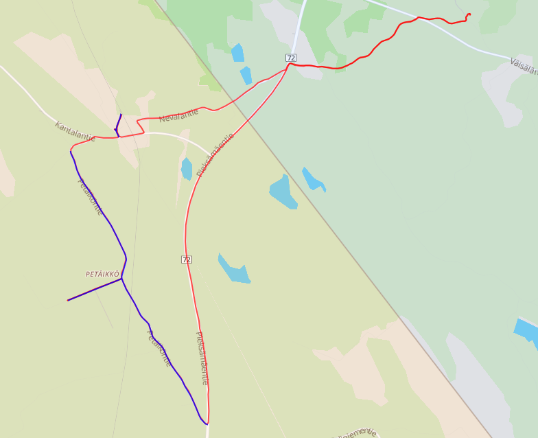 Kantalan ja Petäikön ruutujen haku